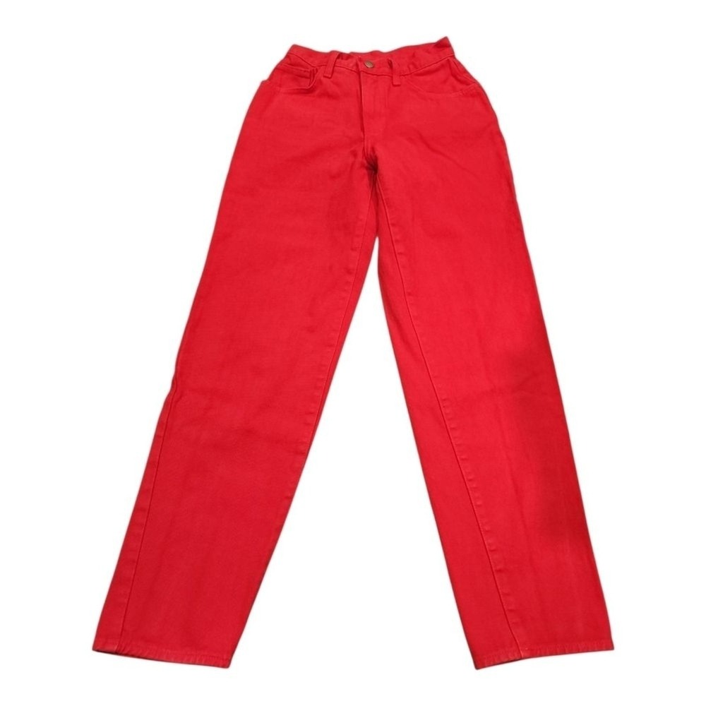 Vtg Bongo Relaxed Fit Jeans Womens 24 Red Vintage High Waisted Denim 90s style